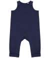 LW651 Larkwood Baby/Toddler Organic Cotton Dungarees Navy colour image